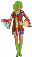 Tolles Hippie Batik Damenkostüm