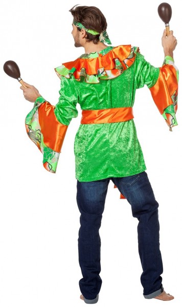 Karibik Boy Paolo Hemd Mit Gürtel Grün-Orange 2