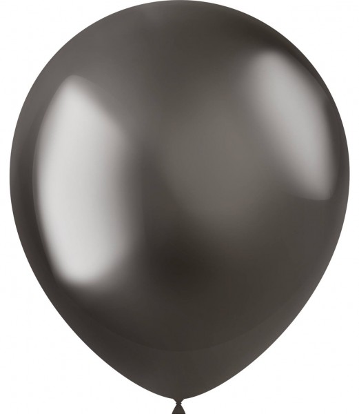 50 Shiny Star Luftballons anthrazit 33cm