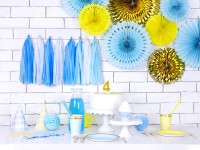 Vorschau: 6 Candy Party Pappbecher pastellblau 220ml