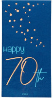 10 Elegant Blue 70th Birthday Servietten 33cm