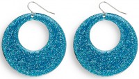 Blaue Carmea Glitzer Ohrringe