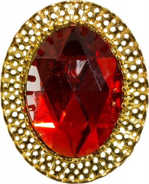 Prunkvoller Bischofsring Rot-Gold