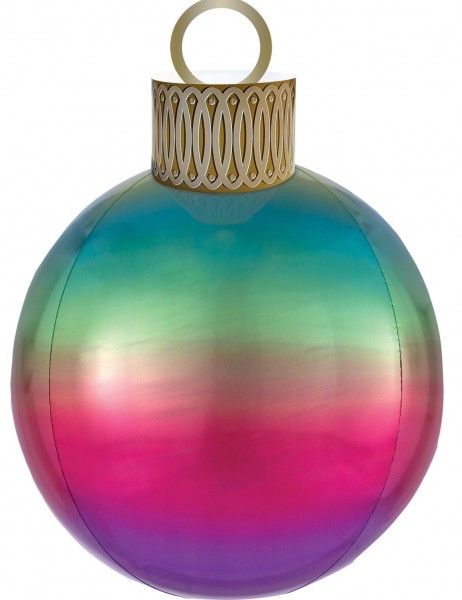 Ombré Weihnachtskugel Ballon 38 x 50cm