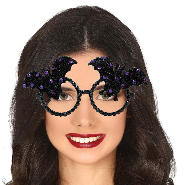 Glitzer Fledermaus Brille
