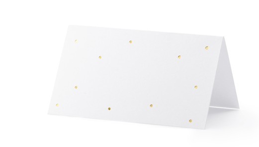 10 Tausendschön Tischkarten gold 2