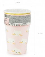 6 Katze Kiki Pappbecher 200ml