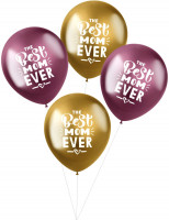 4 Best Mom Ever metallic Ballons 33cm