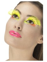 Neon-gelbe Feder Wimpern