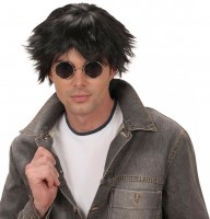 Runde Hippiebrille in Schwarz