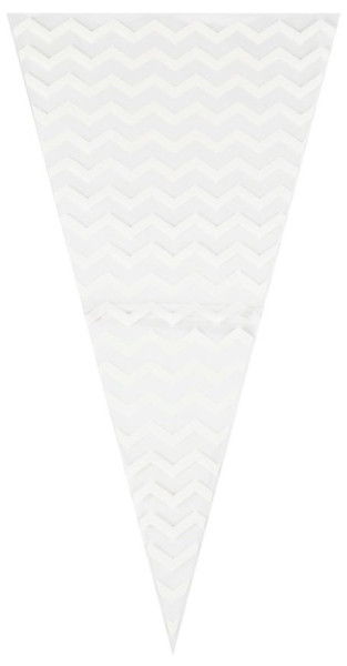 10 Zickzack transparente Geschenktüten