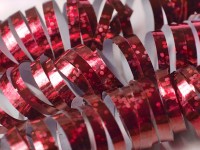 1 Rolle Glitzernde Luftschlangen Rot