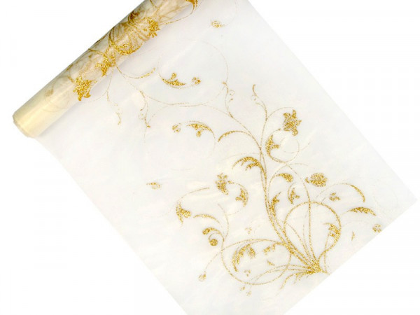 Goldener Organza Campanula 9m x 36cm