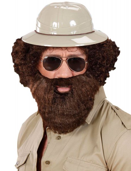 Brun mustasch för män 2