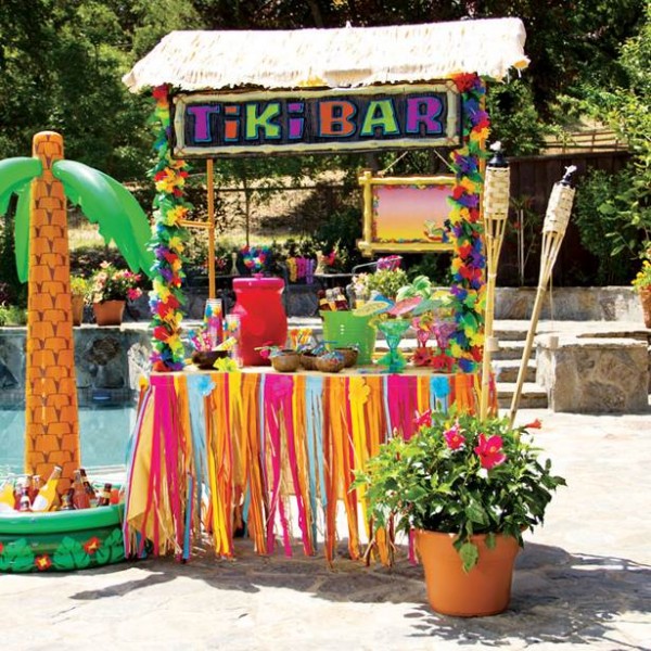 Luau Party Tiki Bar Hütte 134 x 132 x 58cm 3