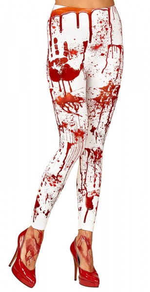 Blutige Leggins Weiß 75DEN