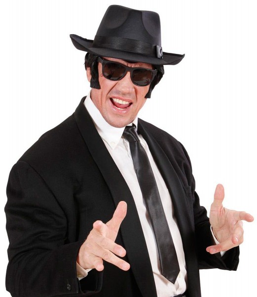 Schwarze Satin Krawatte 2