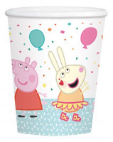 8 Peppa Wutz Pappbecher 250ml