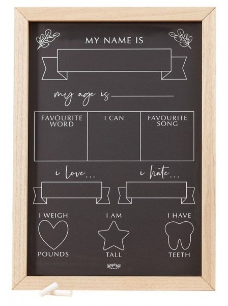 Botanical Babyparty Milestone Tafel