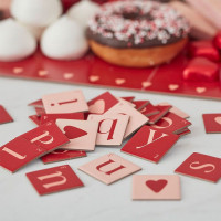 Vorschau: Valentines Servierplatte mit Buchstaben 42 x 29,7cm