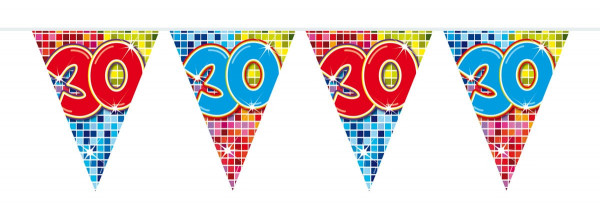 Groovy 30th Birthday Wimpelkette 3m