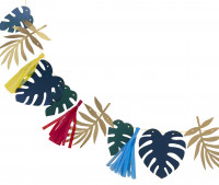 Vorschau: Caribbean Vibes Palmblatt Girlande 2m
