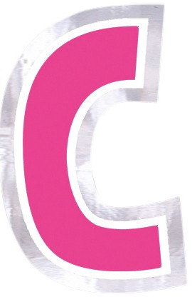 48 Ballonsticker Buchstabe C