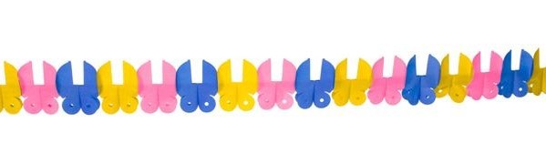 Bunte Babyshower Party Girlande 600cm