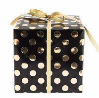 FSC Lovely Dots Geschenkpapier schwarz
