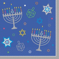 36 Happy Hanukkah Servietten 33cm