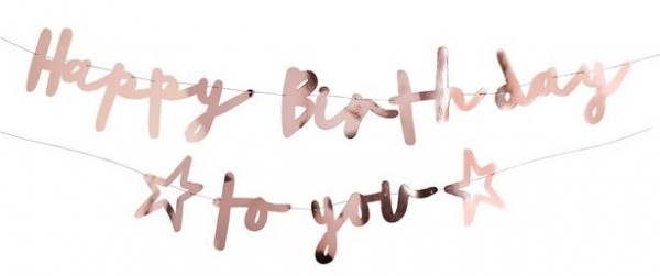 Roségoldene Birthday to you Girlande