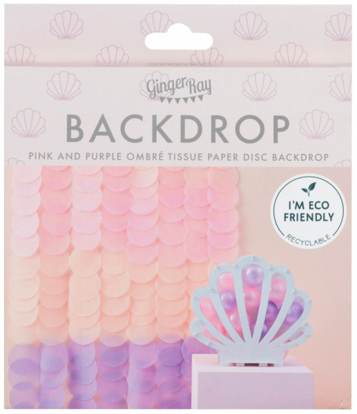 Rosa und Lila Seidenpapier Vorhang 1,8m 3