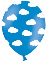 6 Little Plane Luftballons blau 30cm