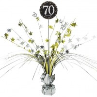 Golden 70th Birthday Tischfontäne 46cm