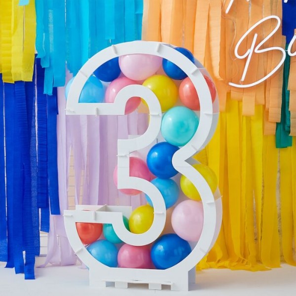 Befüllbarer Zahl 3 Ballonstand 4
