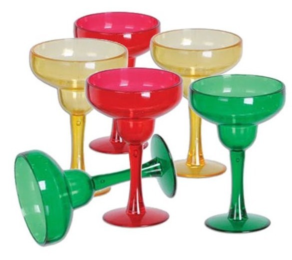 6 Bunte Margarita Gläser Cuba 30ml
