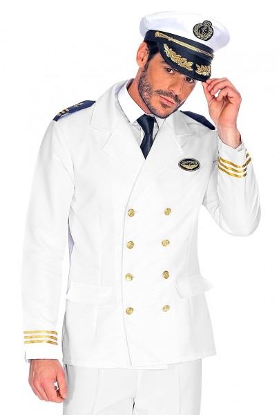 Kapitänsjacke weiß-gold für Herren