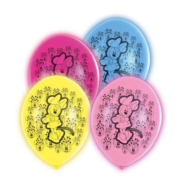 5 LED Minnie Mouse Ballons 27cm