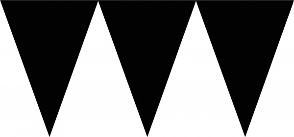 Elegante Wimpelkette Schwarz 4,5m