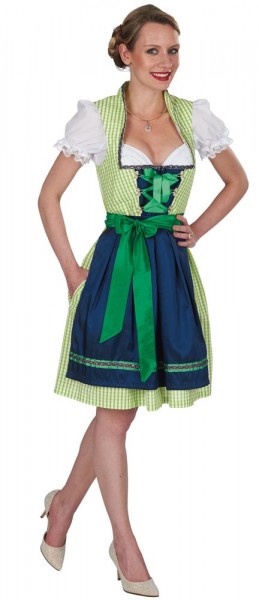 Dirndl Verena in Grün-Blau 3-Teilig