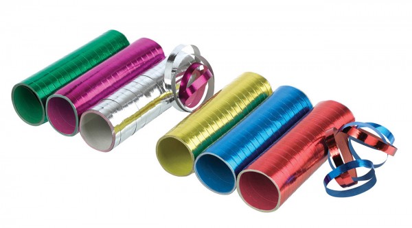 3 Metallic Glitzer Luftschlangen 0,7x400cm