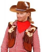 Förhandsgranskning: Fjäder cowboyhatt Brun