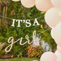 Vorschau: It`s a girl Babyparty Girlande 3m
