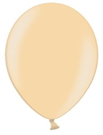 10 Partystar metallic Ballons apricot 23cm