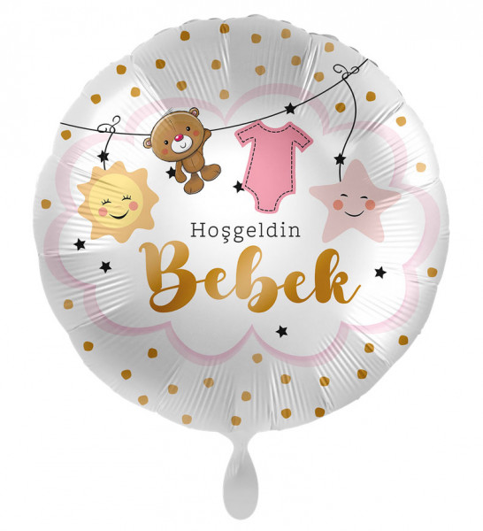Welcome Baby Girl Folienballon TR 43cm