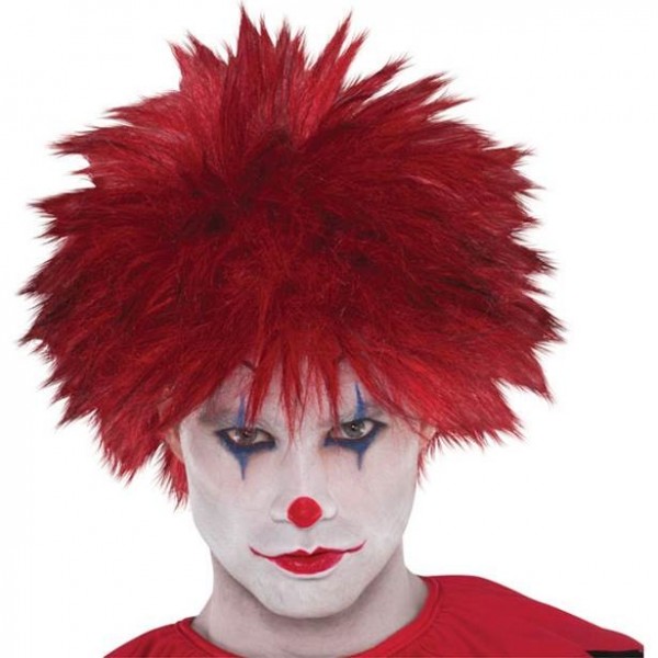 Stachelige Clown Perücke rot