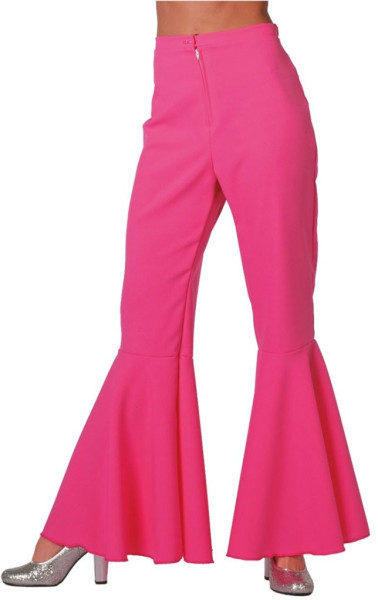 70er Jahre Schlaghose Neon Pink