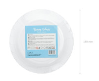 Vorschau: 6 Candy Party Pappteller pastellblau 18cm