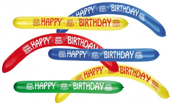 2 Happy Birthday Modellierballons
