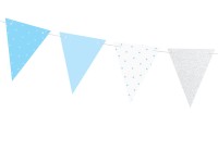 Vorschau: DIY One Star Wimpelkette silber-blau 1,3m